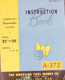 American Tool Works-American Tool 25\" - 32\", Lathe Instructions Manual-25\"-25\" - 32\"-32\"-01
